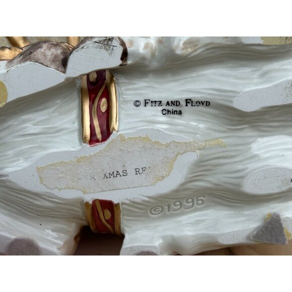 Fitz & Floyd Vintage 1996 Reindeer Lidded Trinket Box - Picture 8 of 8